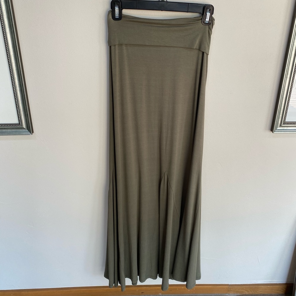 Olive Green Maxi Skirt